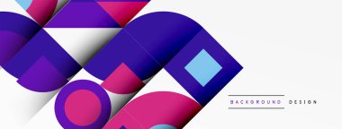 Geometrik tasarım soyut arkaplan - dairelerin kareleri