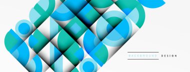 Geometrik tasarım soyut arkaplan - dairelerin kareleri