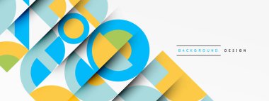 Modern geometrik soyut arkaplan daireler. İş veya teknoloji tasarımı