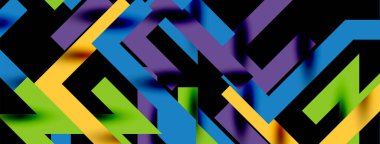 Renkli çizgiler soyut çizgi arkaplanı. Kapaklar, afişler, el ilanları ve posterler ve diğer şablonlar için pop sanatları soyut arka plan