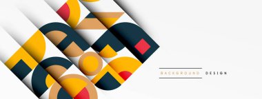 Geometrik tasarım soyut arkaplan - dairelerin kareleri