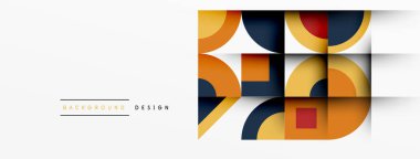 Modern geometrik soyut arkaplan daireler. İş veya teknoloji tasarımı