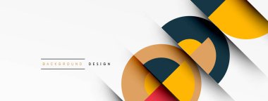 Geometrik tasarım soyut arkaplan - dairelerin kareleri