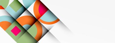 Geometrik tasarım soyut arkaplan - dairelerin kareleri