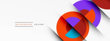 Modern geometrik soyut arkaplan daireler. İş veya teknoloji tasarımı