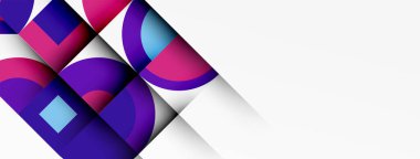 Modern geometrik soyut arkaplan daireler. İş veya teknoloji tasarımı