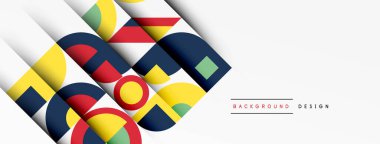 Modern geometrik soyut arkaplan daireler. İş veya teknoloji tasarımı