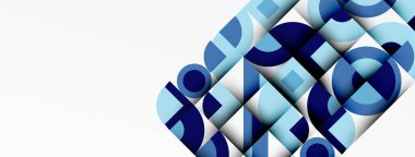 Geometrik tasarım soyut arkaplan - dairelerin kareleri