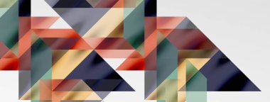 Teknik üstüste binen üçgen elementleri geometrik grafik desen biçimlendirir