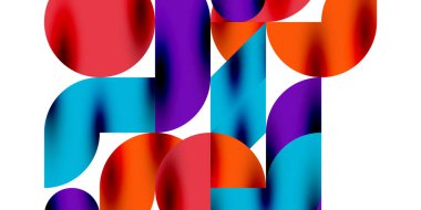 Gölge etkisi parlak daireler ve yuvarlak üçgenler geometrik modern sanat. Duvar Kağıdı, Sancak, Arkaplan, Kart, Kitap İllüstrasyonu, İniş Sayfası