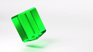 Geometrik şekil hareketi grafik arkaplan, cam 3D element