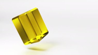 Geometrik şekil hareketi grafik arkaplan, cam 3D element