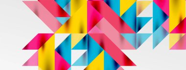 Teknik üstüste binen üçgen elementleri geometrik grafik desen biçimlendirir