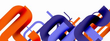 Soyut arkaplan eğrisi çizgileri, minimal geometrik tasarım şablonu