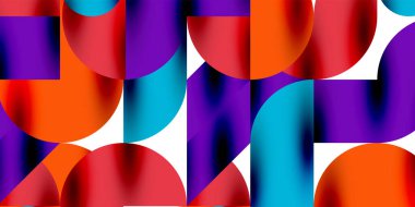 Gölge etkisi parlak daireler ve yuvarlak üçgenler geometrik modern sanat. Duvar Kağıdı, Sancak, Arkaplan, Kart, Kitap İllüstrasyonu, İniş Sayfası