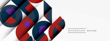 Geometrik tasarım soyut arkaplan - dairelerin kareleri