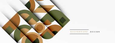 Geometrik tasarım soyut arkaplan - dairelerin kareleri