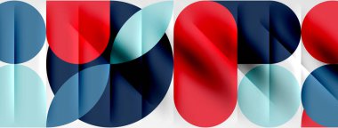 Yuvarlak şekiller, daireler ve çizgiler minimum geometrik arkaplan. Duvar Kağıdı, Sancak, Arkaplan, Kart, Kitap İllüstrasyonu, İniş Sayfası