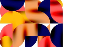 Gölge etkisi parlak daireler ve yuvarlak üçgenler geometrik modern sanat. Duvar Kağıdı, Sancak, Arkaplan, Kart, Kitap İllüstrasyonu, İniş Sayfası