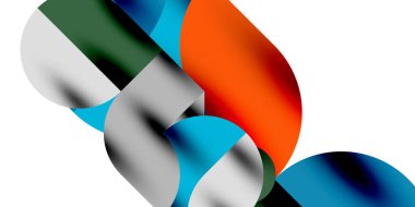 Gölge etkisi parlak daireler ve yuvarlak üçgenler geometrik modern sanat. Duvar Kağıdı, Sancak, Arkaplan, Kart, Kitap İllüstrasyonu, İniş Sayfası