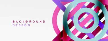 Soyut arkaplan - çizgilerden oluşan renkli geometrik şekiller. Teknoloji veya iş dijital şablonu