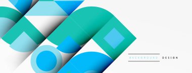 Geometrik tasarım soyut arkaplan - dairelerin kareleri