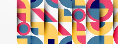 Geometrik tasarım soyut arkaplan - dairelerin kareleri