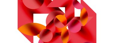 Duvarkağıdı, afiş, arkaplan veya iniş için gölgeli metal renk çemberleri ve diğer geometrik elementler