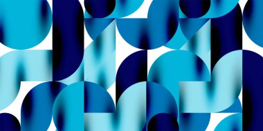 Teknik, dairesel şekilleri, geometrik sanatı en aza indirir. Vektör modern çemberler