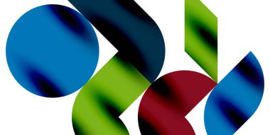Teknik, dairesel şekilleri, geometrik sanatı en aza indirir. Vektör modern çemberler