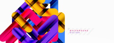 Soyut arkaplan - renkli satır bileşimi. Teknoloji veya iş dijital şablonu