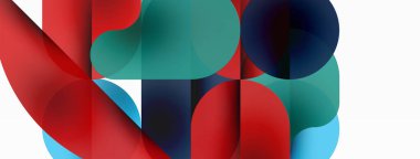 Çemberler ve yuvarlak şekiller geometrik arka planı en aza indirir. Duvar kağıdı, pankart, arkaplan veya iniş için şeffaf geometrik şekiller