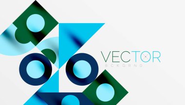 Renkli üçgenler kare geometrik tasarımı daire içine alır. Duvar kağıdı, afiş, arkaplan, kart, kitap illüstrasyonu, iniş sayfası için soyut arkaplan