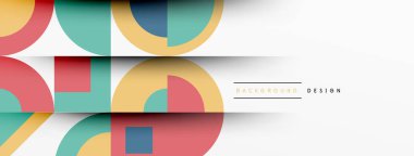 Modern geometrik soyut arkaplan daireler. İş veya teknoloji tasarımı