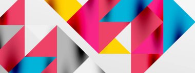 Teknik üstüste binen üçgen elementleri geometrik grafik desen biçimlendirir