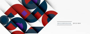 Geometrik tasarım soyut arkaplan - dairelerin kareleri