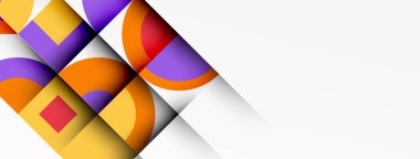 Geometrik tasarım soyut arkaplan - dairelerin kareleri