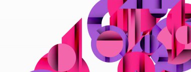 Geometrik diyagonal çizgi ve daire şekli, geniş soyut arkaplan