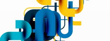 Soyut arkaplan eğrisi çizgileri, minimal geometrik tasarım şablonu