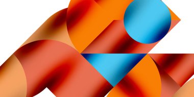 Teknik, dairesel şekilleri, geometrik sanatı en aza indirir. Vektör modern çemberler