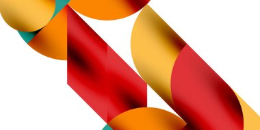 Gölge etkisi parlak daireler ve yuvarlak üçgenler geometrik modern sanat. Duvar Kağıdı, Sancak, Arkaplan, Kart, Kitap İllüstrasyonu, İniş Sayfası
