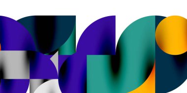 Gölge etkisi parlak daireler ve yuvarlak üçgenler geometrik modern sanat. Duvar Kağıdı, Sancak, Arkaplan, Kart, Kitap İllüstrasyonu, İniş Sayfası