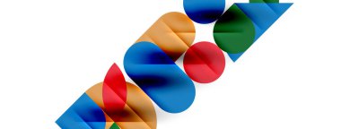 Yuvarlak şekiller, daireler ve çizgiler minimum geometrik arkaplan. Duvar Kağıdı, Sancak, Arkaplan, Kart, Kitap İllüstrasyonu, İniş Sayfası