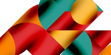 Gölge etkisi parlak daireler ve yuvarlak üçgenler geometrik modern sanat. Duvar Kağıdı, Sancak, Arkaplan, Kart, Kitap İllüstrasyonu, İniş Sayfası