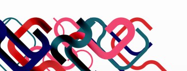 Soyut arkaplan eğrisi çizgileri, minimal geometrik tasarım şablonu
