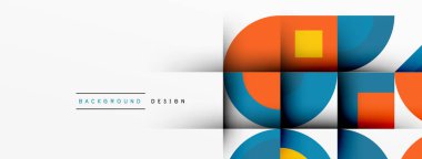 Geometrik tasarım soyut arkaplan - dairelerin kareleri