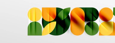 Yuvarlak şekiller, daireler ve çizgiler minimum geometrik arkaplan. Duvar Kağıdı, Sancak, Arkaplan, Kart, Kitap İllüstrasyonu, İniş Sayfası