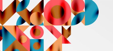 Geometrik neo desenler. Kapaklar, afişler, el ilanları ve posterler ve diğer şablonlar için soyut arkaplan
