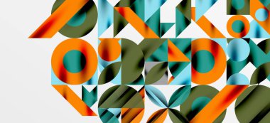 Geometrik neo desenler. Kapaklar, afişler, el ilanları ve posterler ve diğer şablonlar için soyut arkaplan