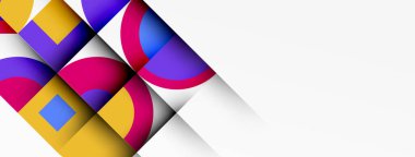 Modern geometrik soyut arkaplan daireler. İş veya teknoloji tasarımı
